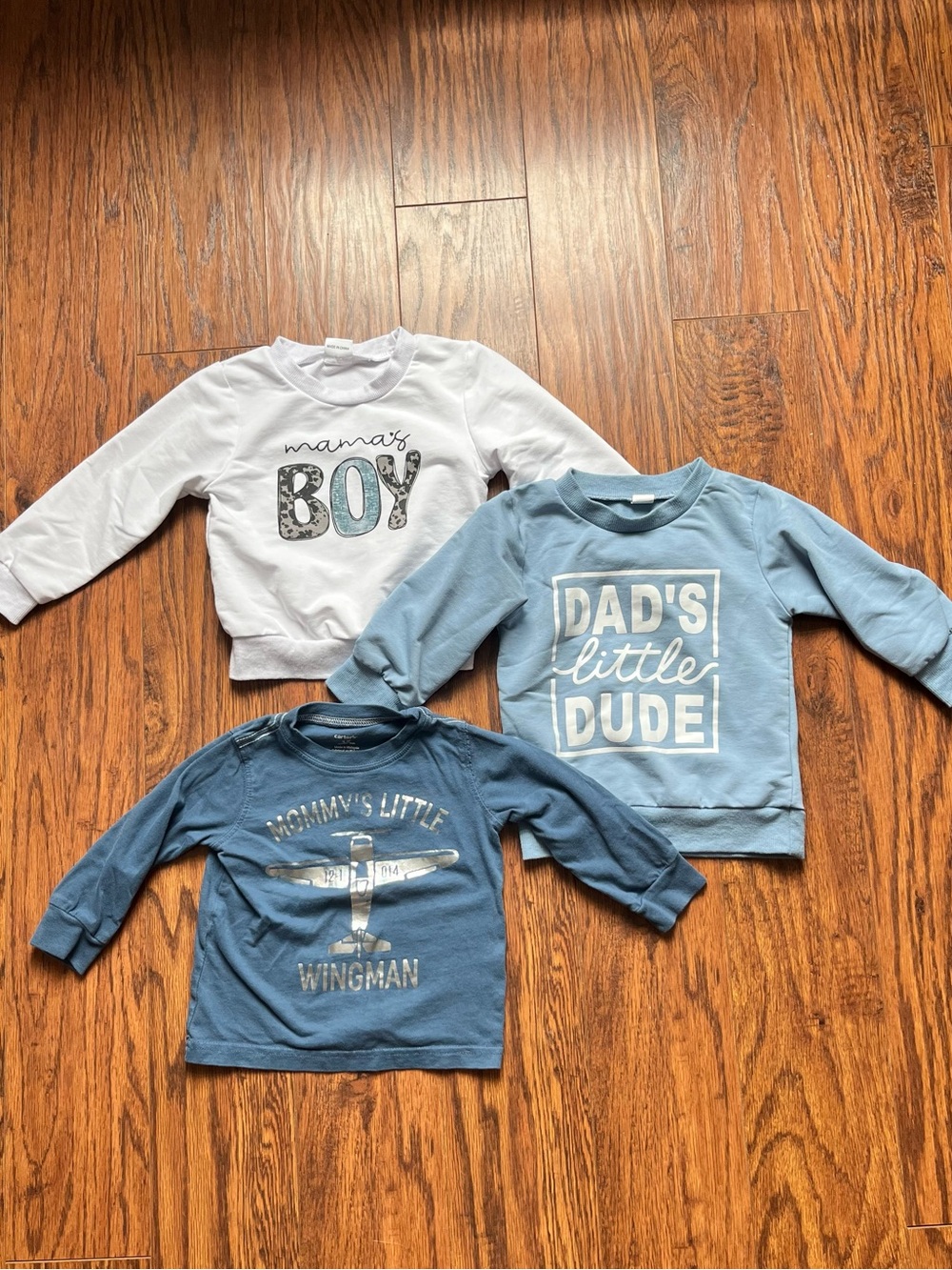 Kids Long-Sleeve Graphic Sweatshirt for Boys - Blue & White